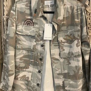 Dear John Camouflage Jacket with Pineapple Embroidery